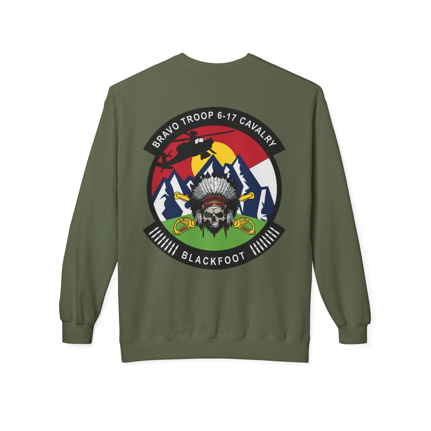 6-17 AIR CAV Bravo Troop Crew Neck Sweatshirt