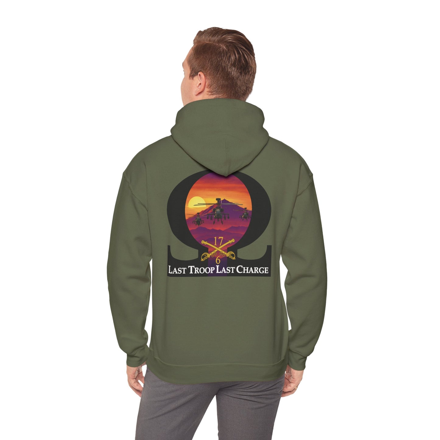 LAST TROOP - LAST CHARGE Sunset 6-17 AIR CAV C Troop Unisex Heavy Blend Hooded Sweatshirt