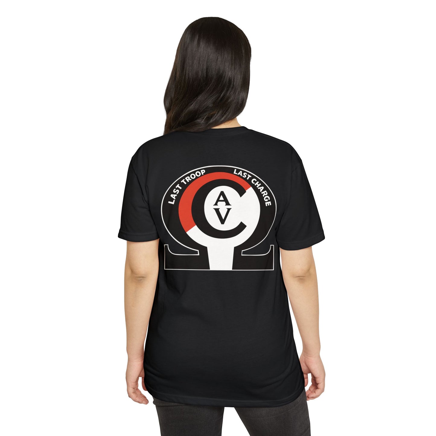 LAST TROOP - LAST CHARGE **Apache Flag Front** Legacy 6-17 AIR CAV C Troop 60% Cotton 40% Polyester PT CVC Jersey T-Shirt