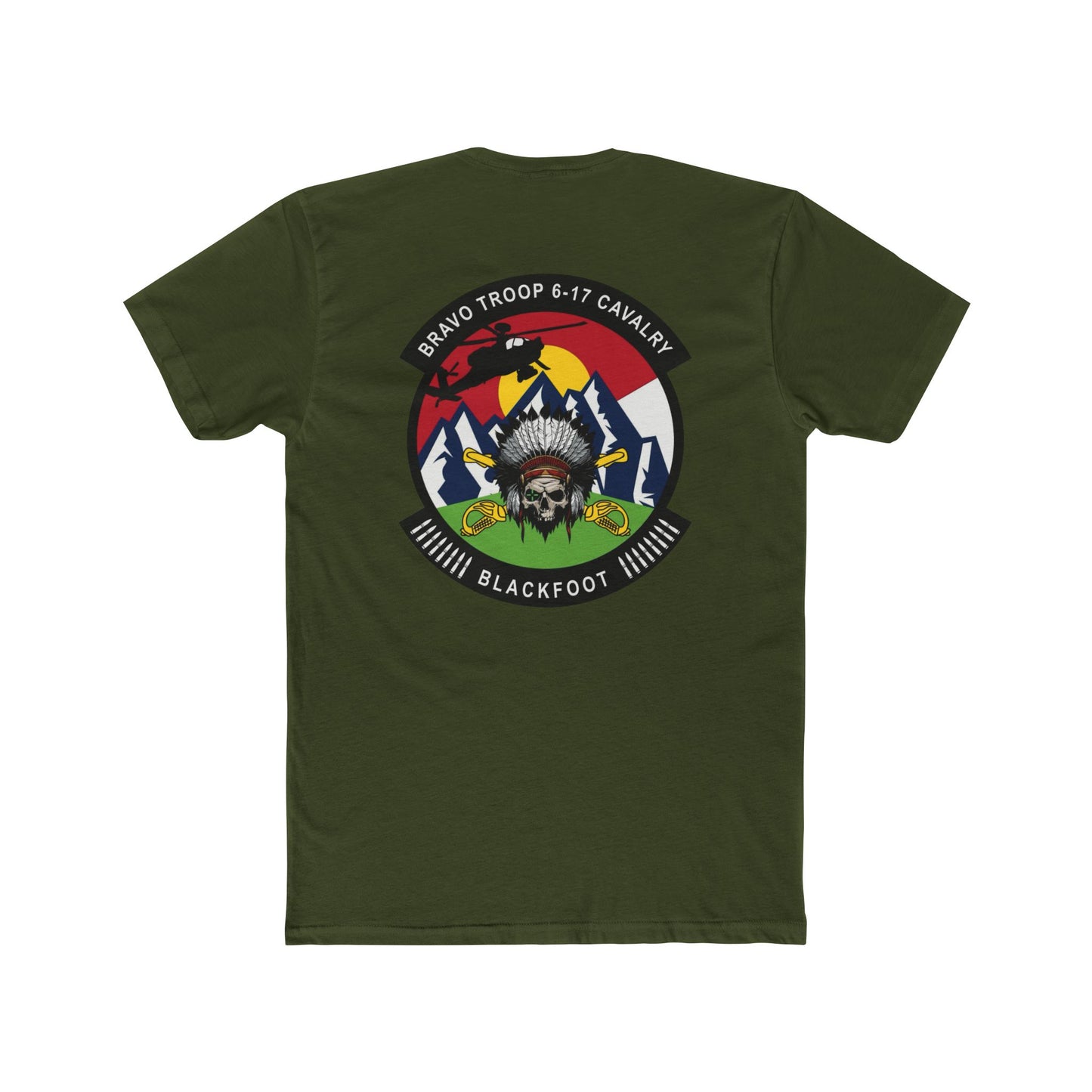 6-17 AIR CAV Bravo Troop 100% cotton Crew Neck T-shirt