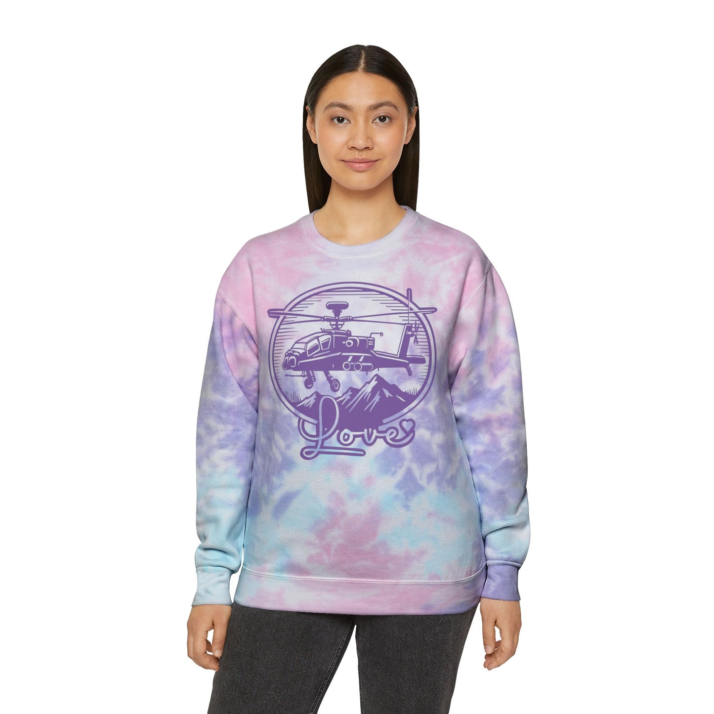 Heli-Hearted Apache Tie-Dye Sweatshirt
