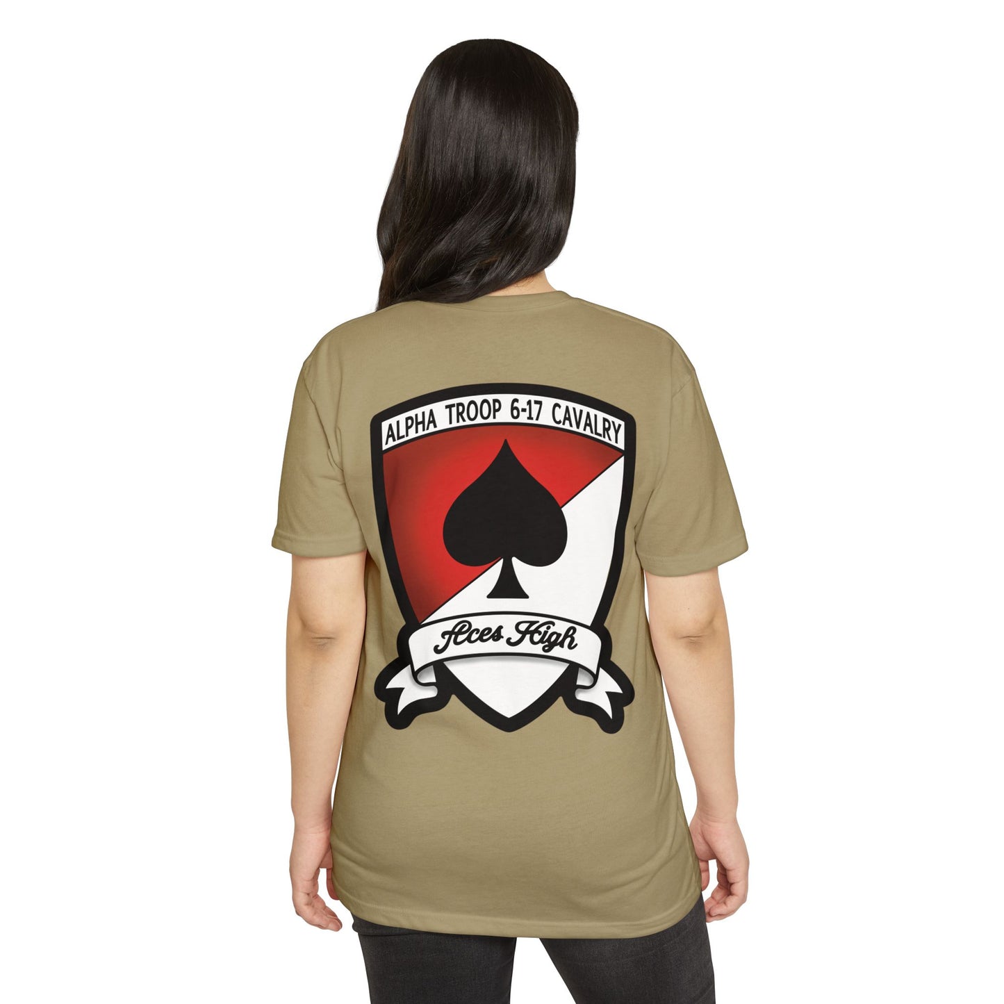 6-17 AIR CAV Alpha Troop Colorado Flag 60% Cotton 40% Polyester PT CVC Jersey T-Shirt