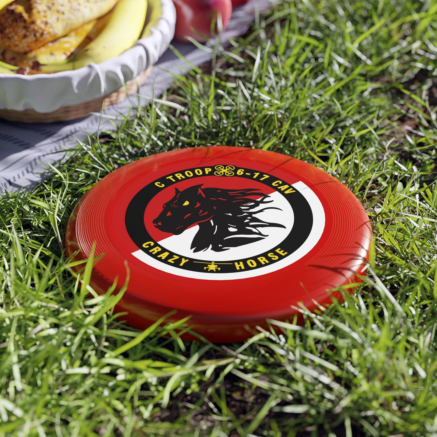 Legacy 6-17 AIR CAV C Troop Crazy Horse Frisbee - Durable Flying Disc