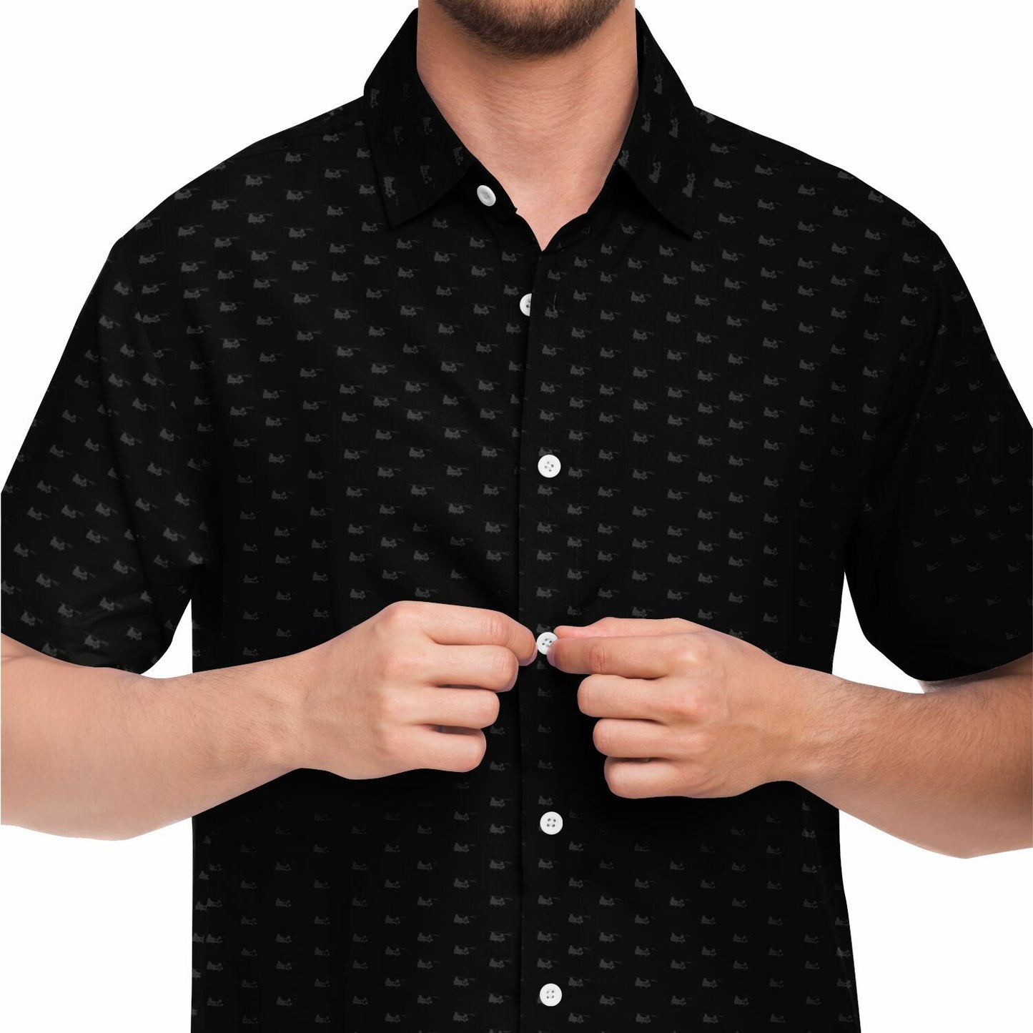 Chinook - Black\Grey Short Sleeve Button Down Shirt