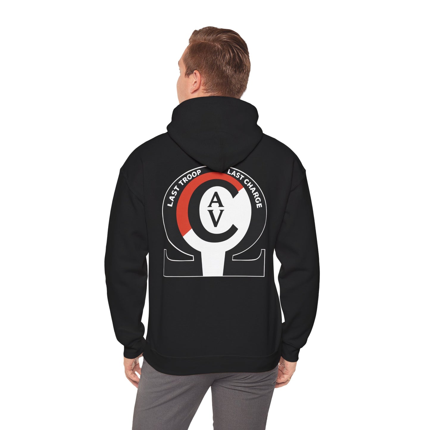 LAST TROOP - LAST CHARGE **Apache Flag Front** Legacy 6-17 AIR CAV C Troop Unisex Heavy Blend Hooded Sweatshirt