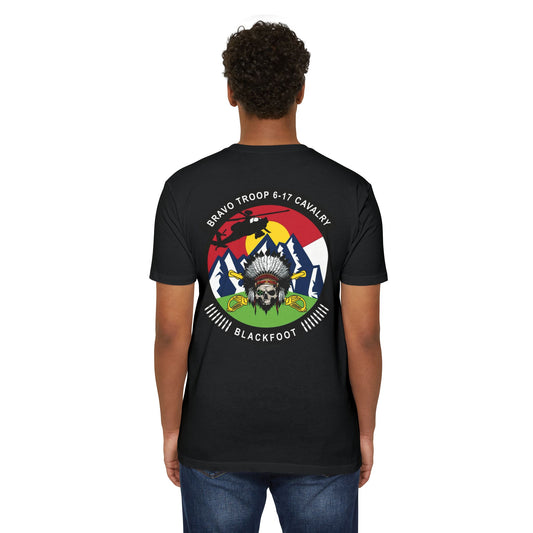 6-17 AIR CAV Bravo Troop  60% Cotton 40% Polyester PT CVC Jersey T-Shirt