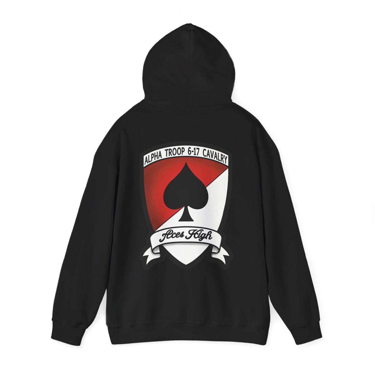 6-17 AIR CAV Alpha Troop Heavy Blend Hooded Sweatshirt