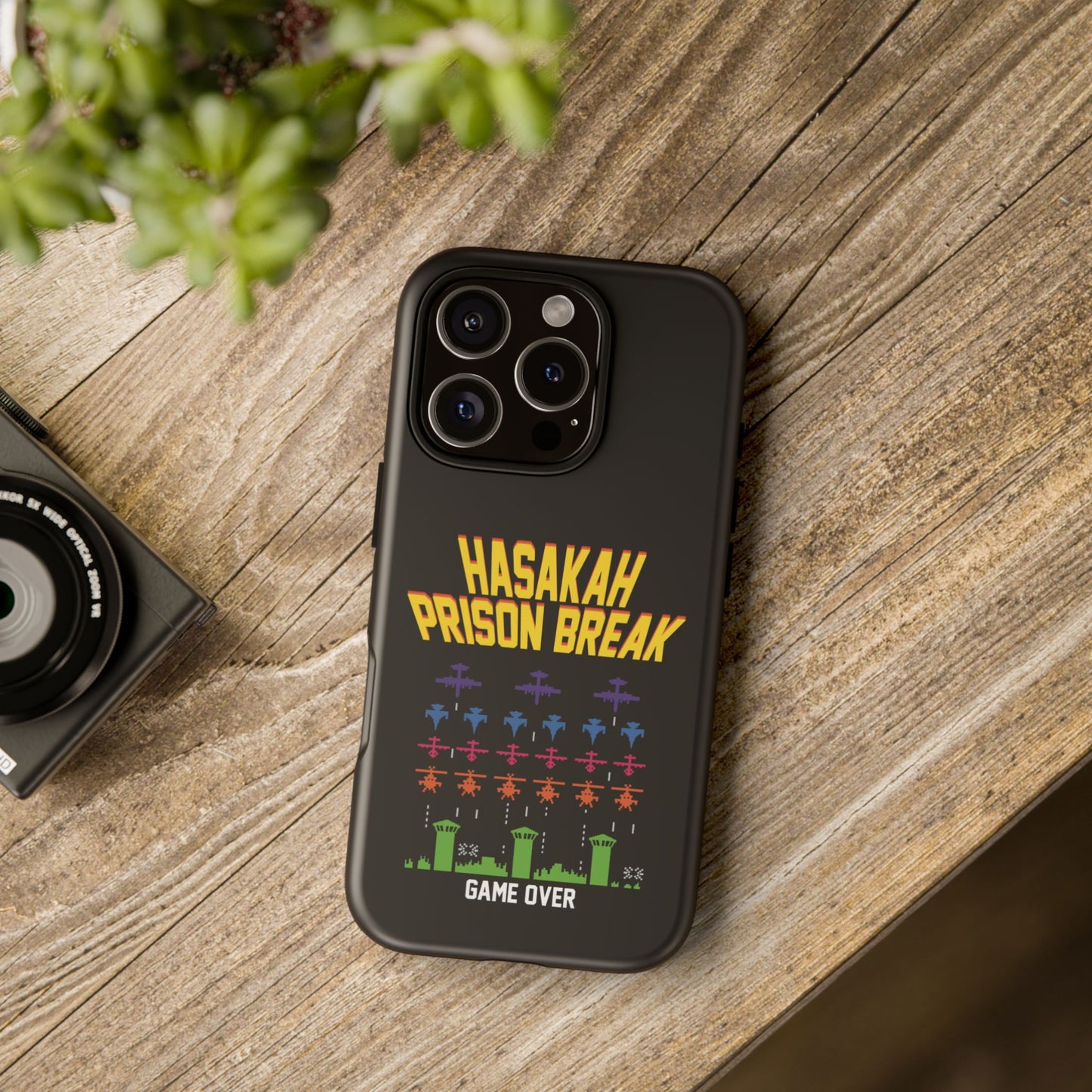 Phone Case — "Hasakah Prison Break" Retro Arcade Game Over Design