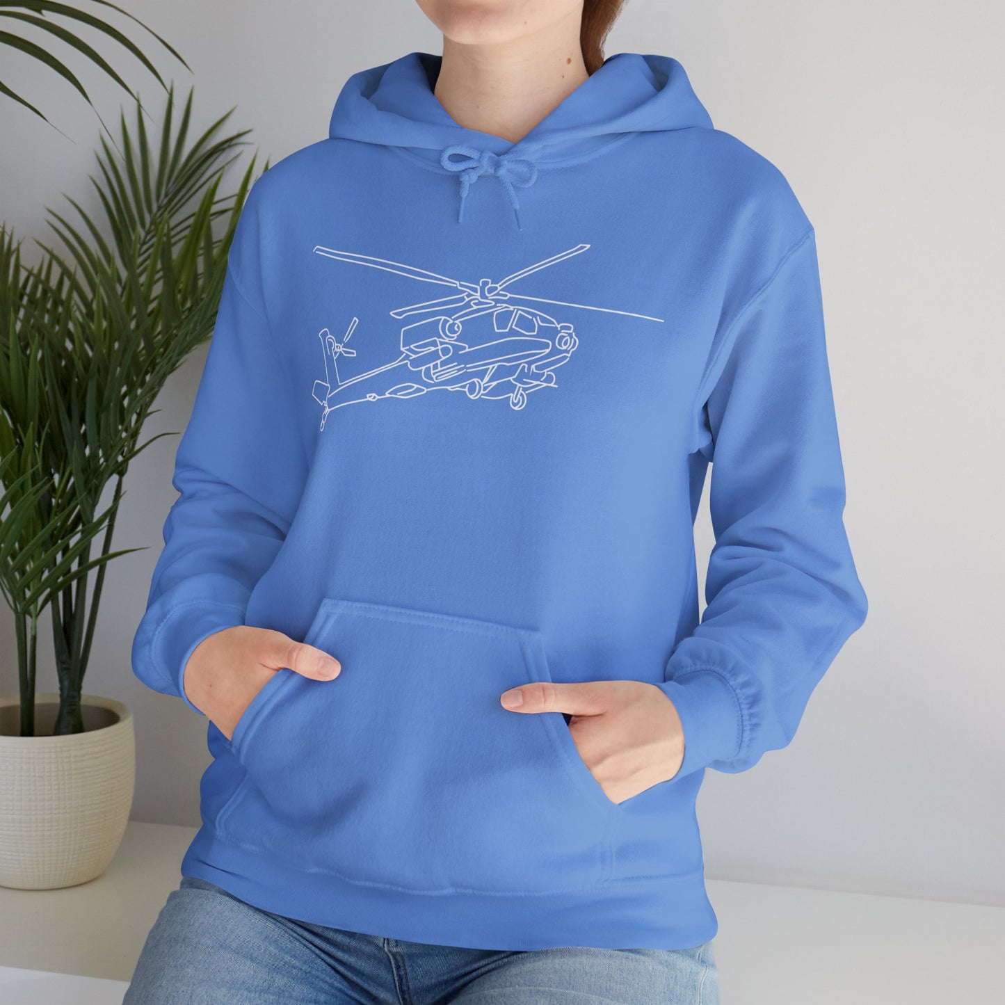 Apache Line Art Heavy Blend Hooded Sweatshirt