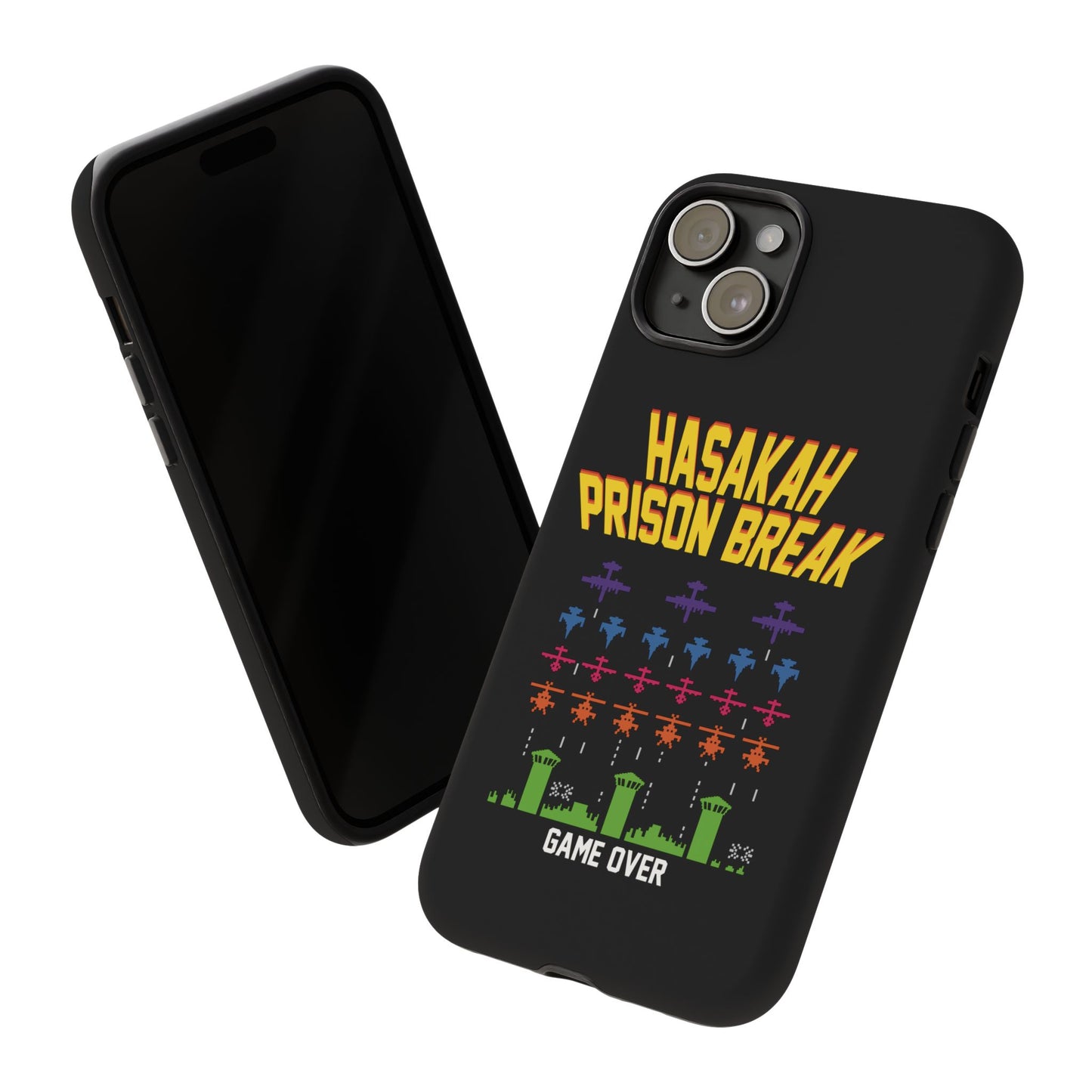 Phone Case — "Hasakah Prison Break" Retro Arcade Game Over Design
