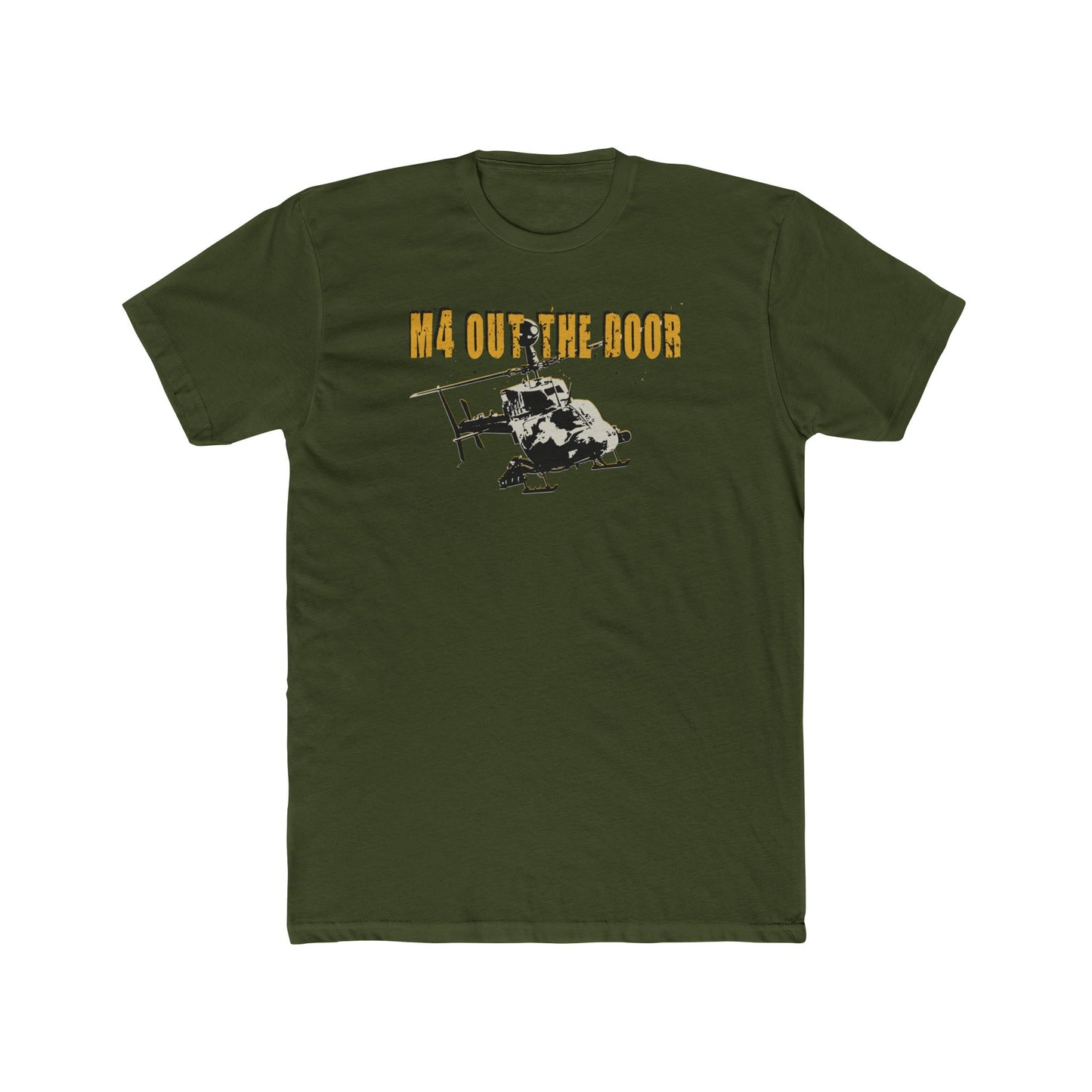 M4 Out the Door Kiowa Helicopter 100% Cotton Crew Tee