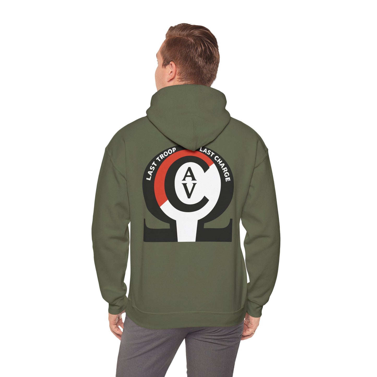 LAST TROOP - LAST CHARGE  **Apache Flag Front** Legacy 6-17 AIR CAV C Troop Unisex Heavy Blend Hooded Sweatshirt