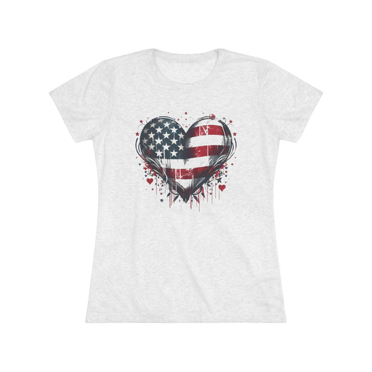 Americana Love Women's Triblend Tee