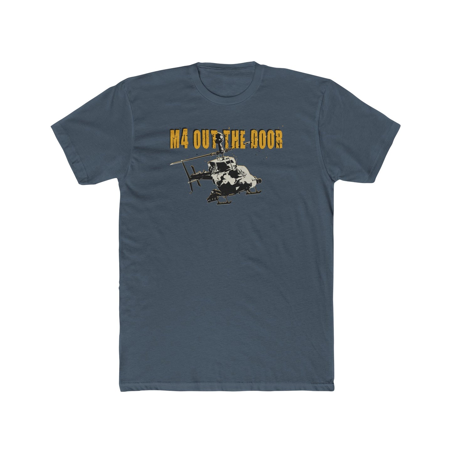 M4 Out the Door Kiowa Helicopter 100% Cotton Crew Tee