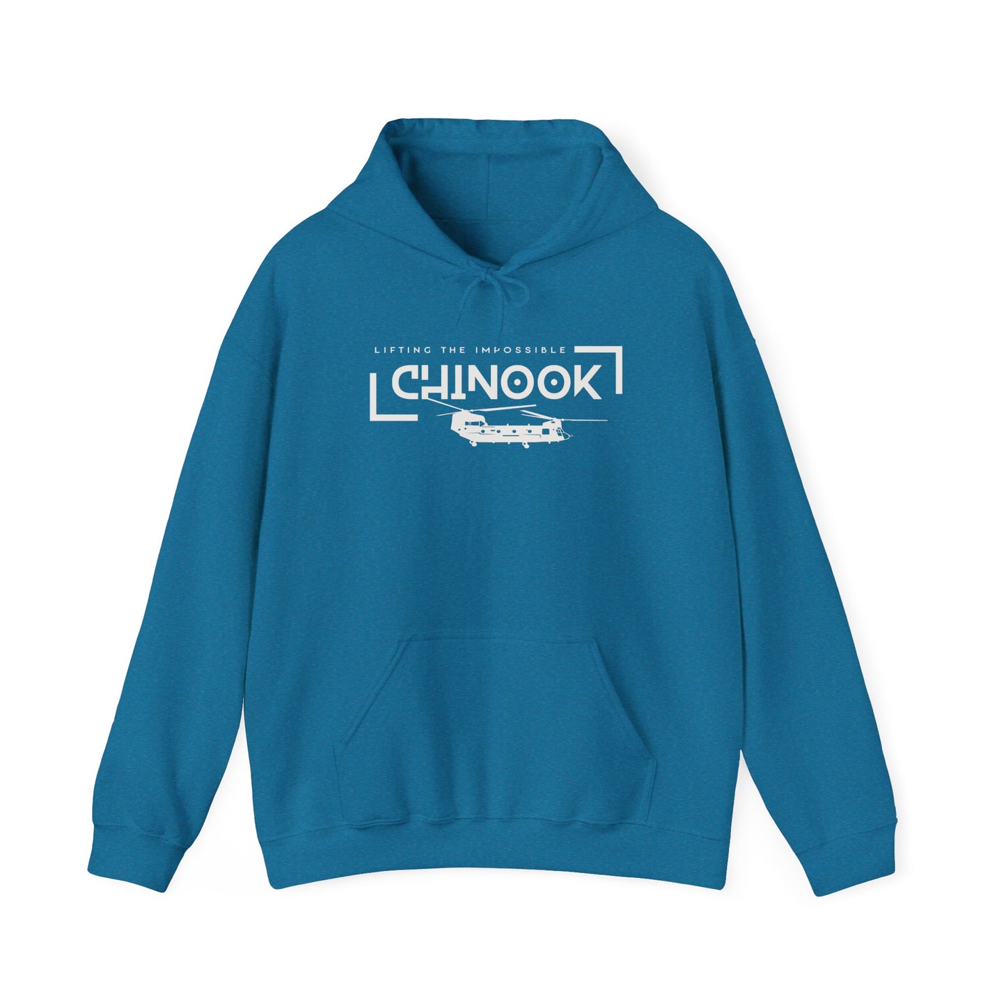 Lifting the Impossible Chinook Helicopter Unisex Heavy Blend Hooded Sweatshirt