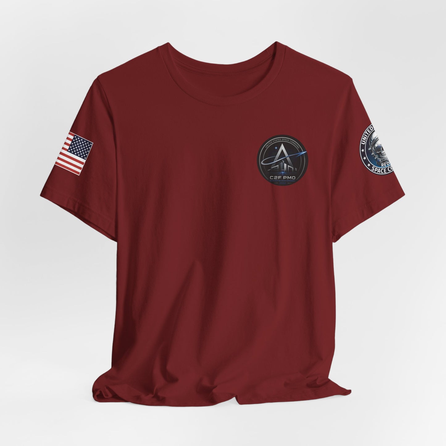 U.S. Space Command Skull Astronaut C2F PMO Logo T-Shirt Accelerating Space Dominance 2032