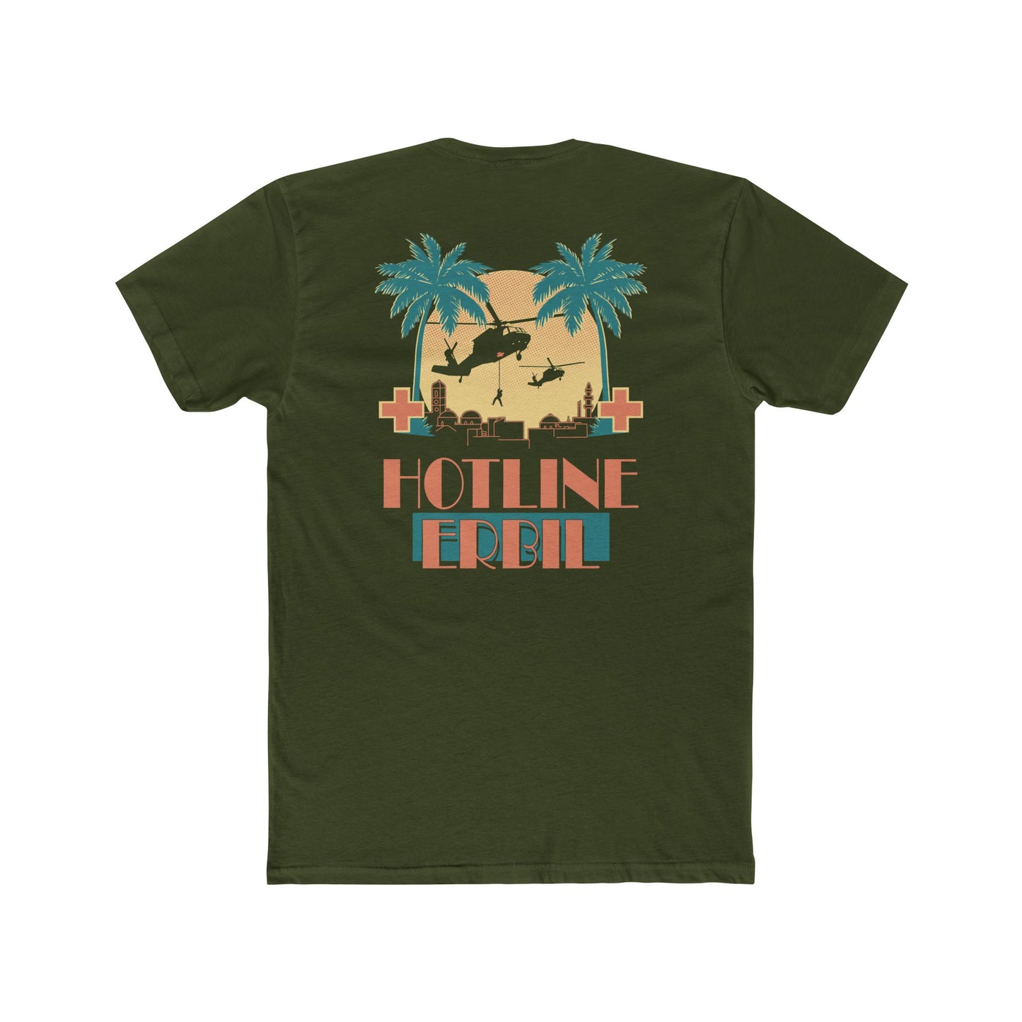 7-158 AVN Hotline Erbil Retro Palm Beach Tee 100% cotton