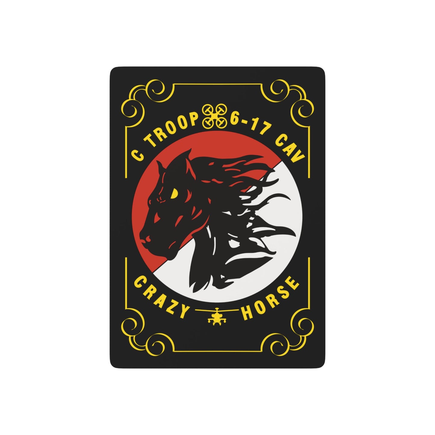 Legacy 6-17 AIR CAV C Troop Custom Poker Playing Cards - Crazy Horse