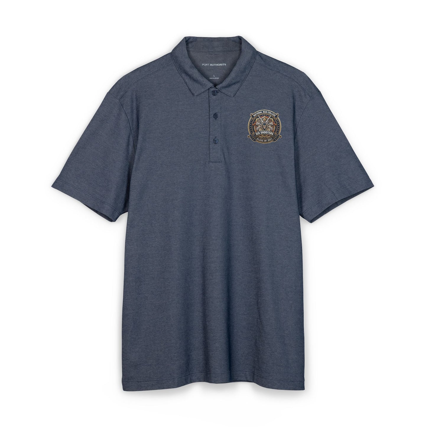 SIX SHOOTERS National War College Crest Polo Shirt