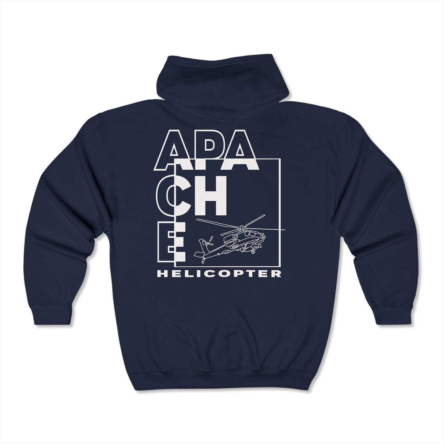 Full Zip Apache Block Art Unisex Heavy Blend Full Zip Hooded Sweatshirt