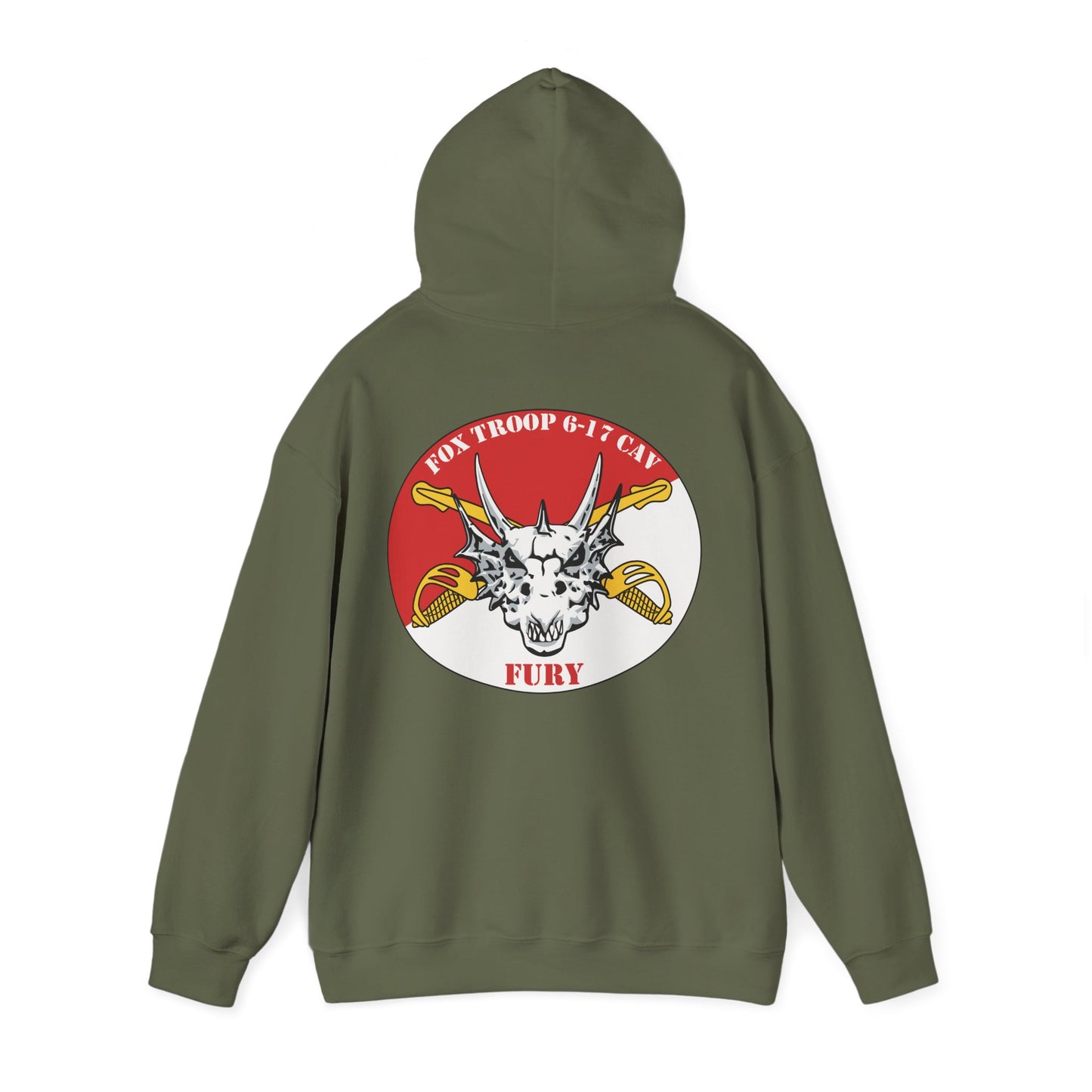 6-17 AIR CAV Fox Troop Heavy Blend Hooded Sweatshirt