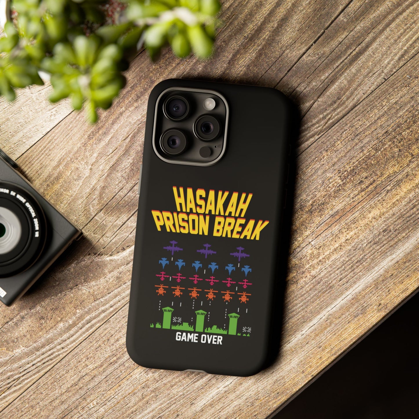 Phone Case — "Hasakah Prison Break" Retro Arcade Game Over Design