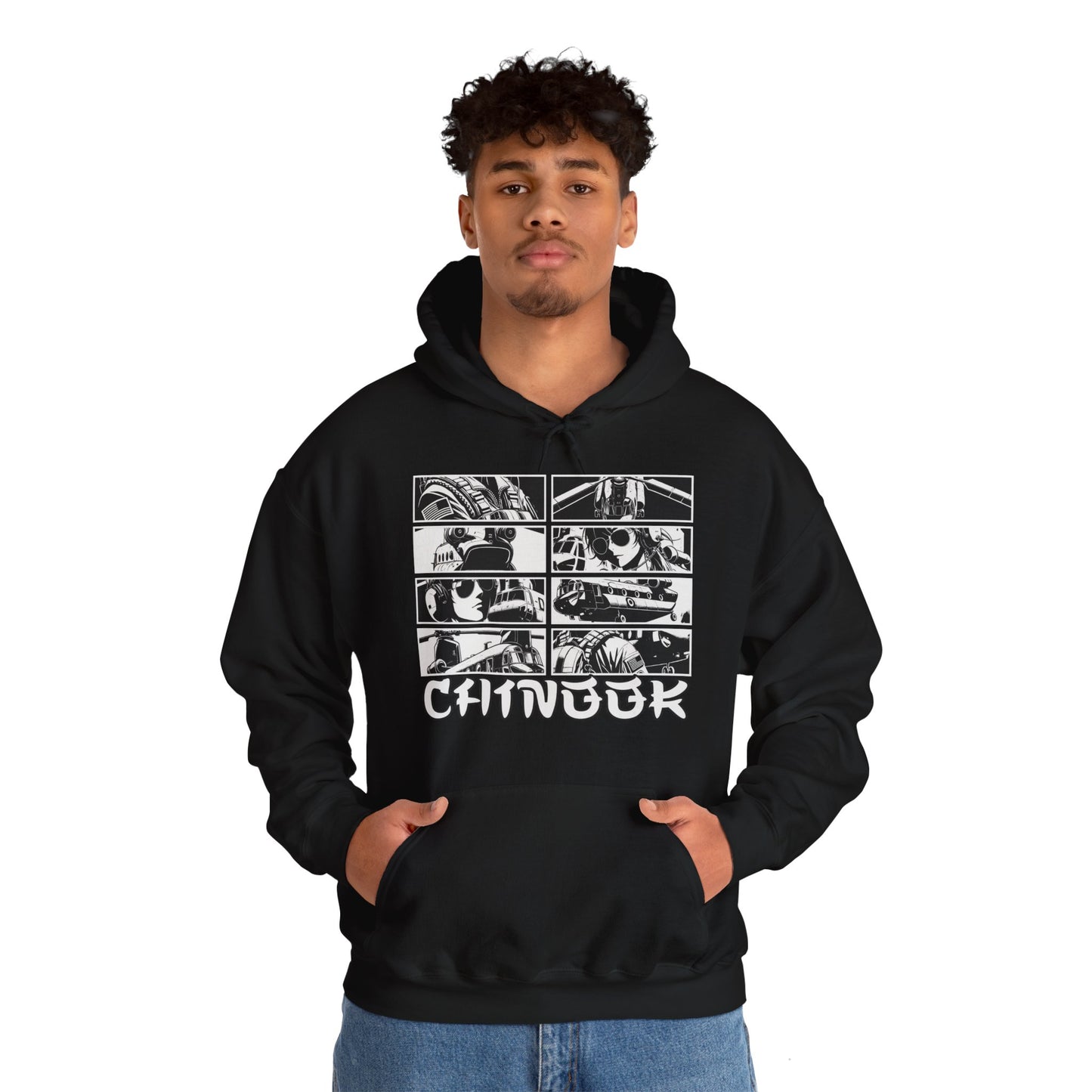 Chinook Anime Unisex Heavy Blend Hooded Sweatshirt