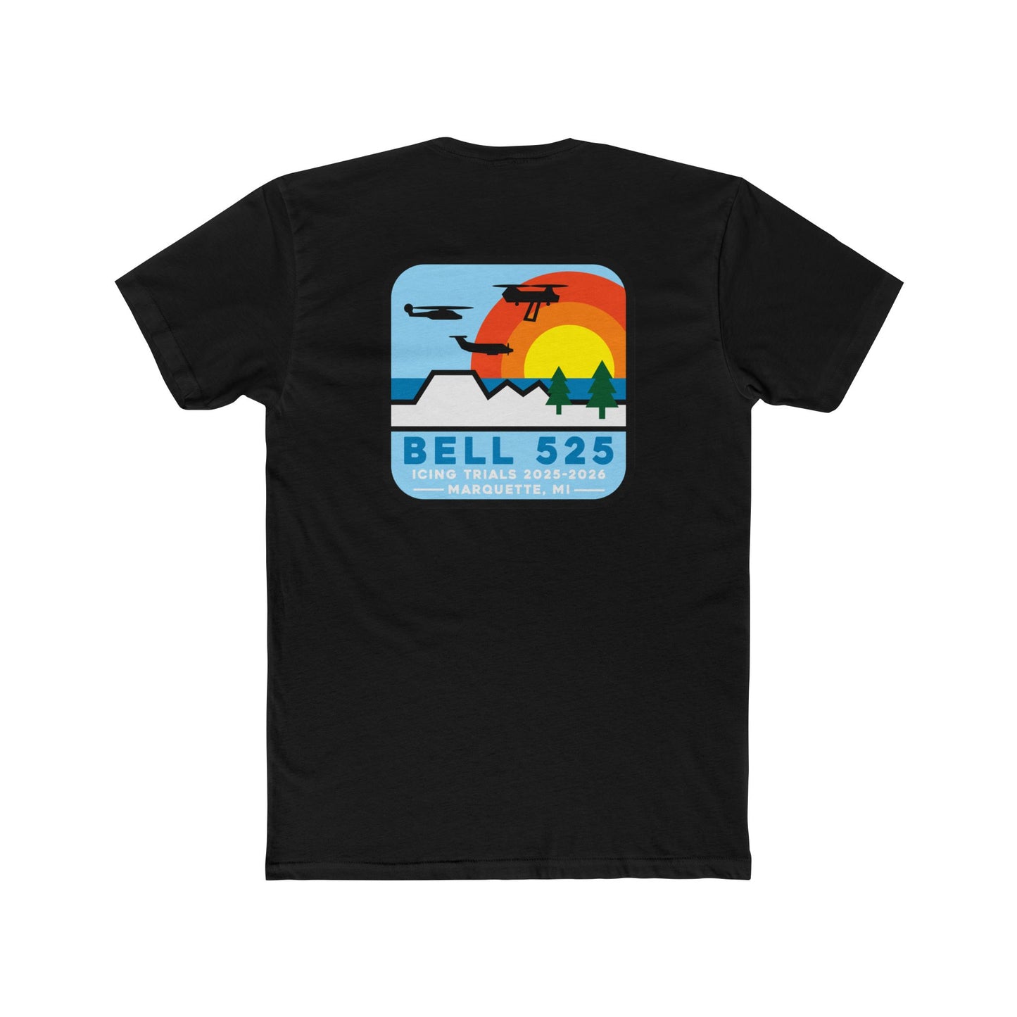 Bell 525 Icing Trials Helicopter 100% Cotton T‑Shirt