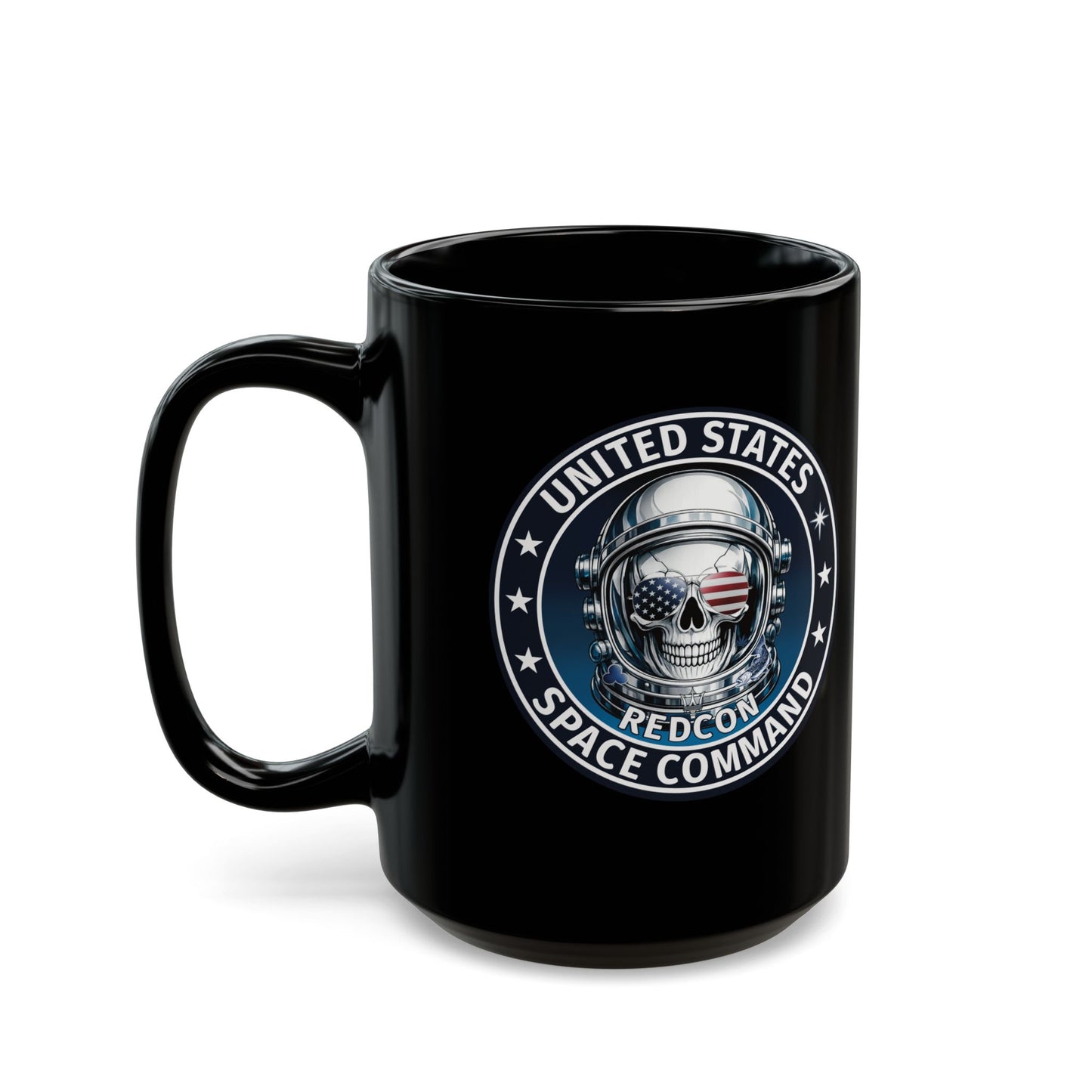 U.S. Space Command Skull Astronaut Black Mug – 11oz/15oz