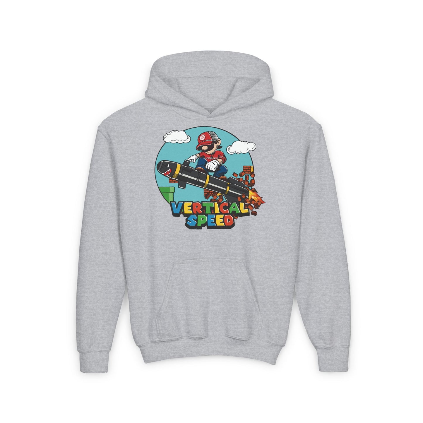 Level Up Vertical Speed Youth Heavy Blend Hooded Sweatshirt