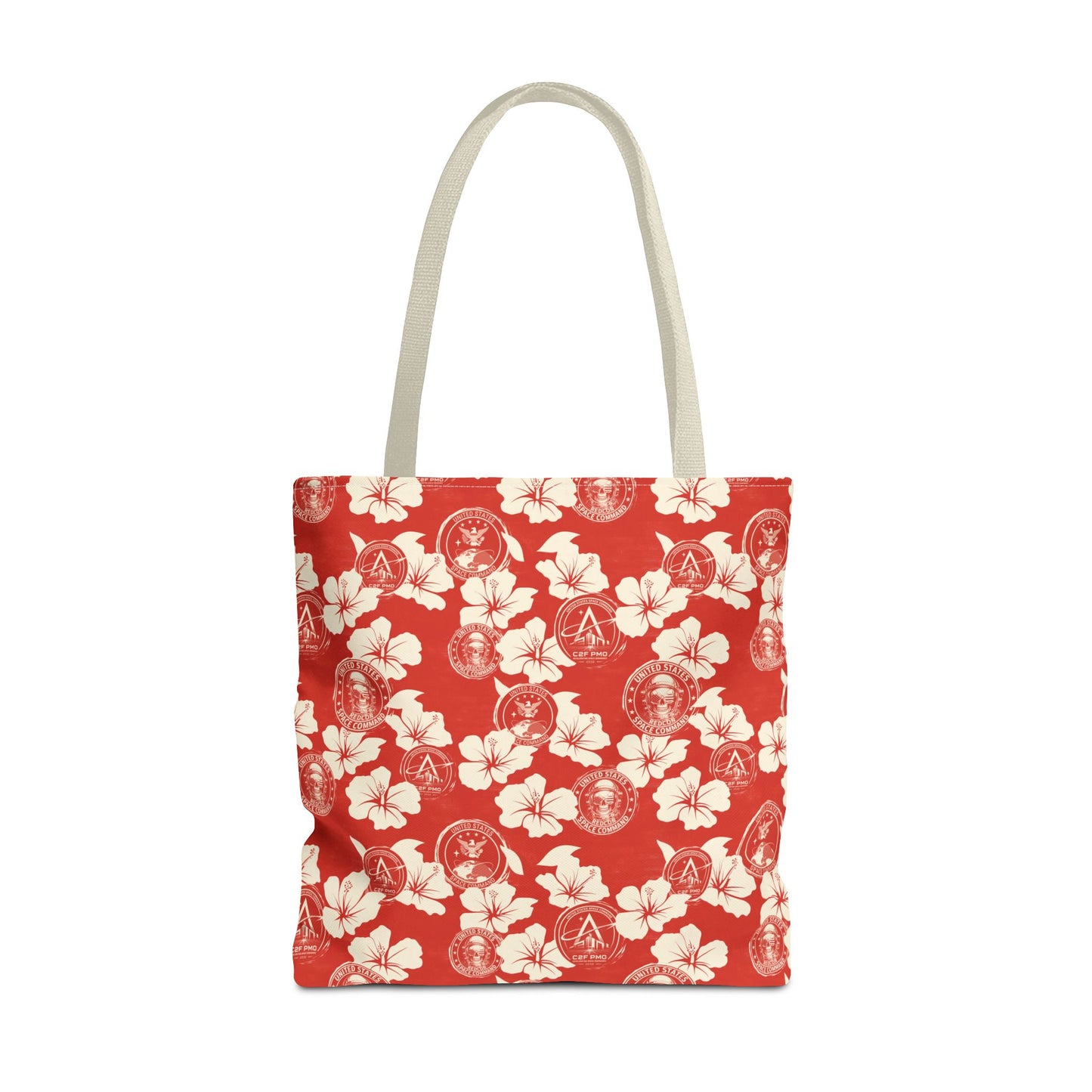 Space Command Red Aloha Print Tote Bag