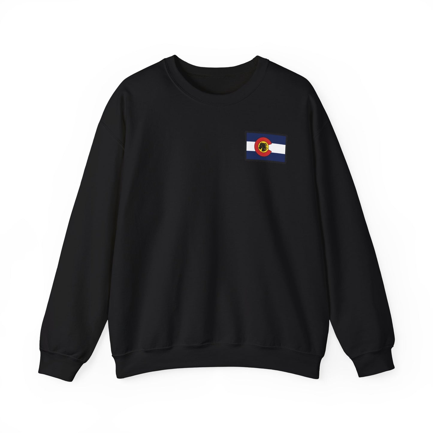 LAST TROOP - LAST CHARGE Sunset **Flag Front** 6-17 AIR CAV Charlie Troop Unisex Heavy Blend Crewneck Sweatshirt