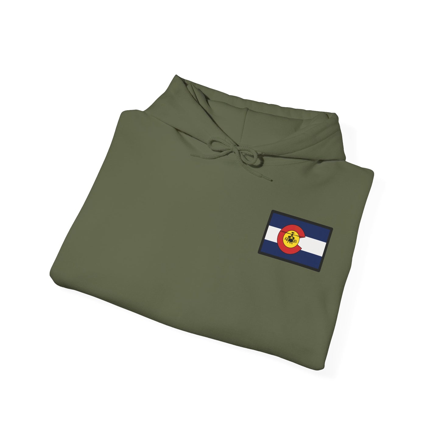 LAST TROOP - LAST CHARGE Sunset **Apache Flag Front** Legacy 6-17 AIR CAV C Troop Unisex Heavy Blend Hooded Sweatshirt