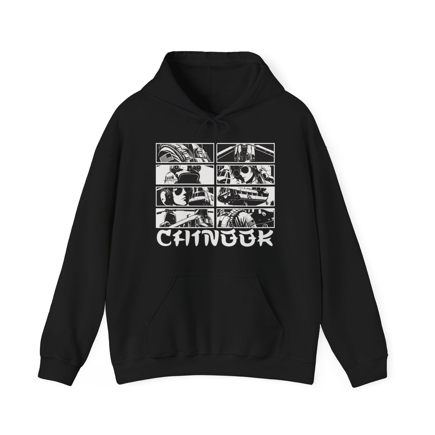 Chinook Anime Unisex Heavy Blend Hooded Sweatshirt