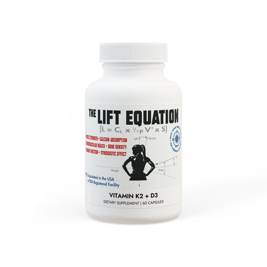 The Lift Equation Vitamin K2 + D3 Supplement (60 Capsules)