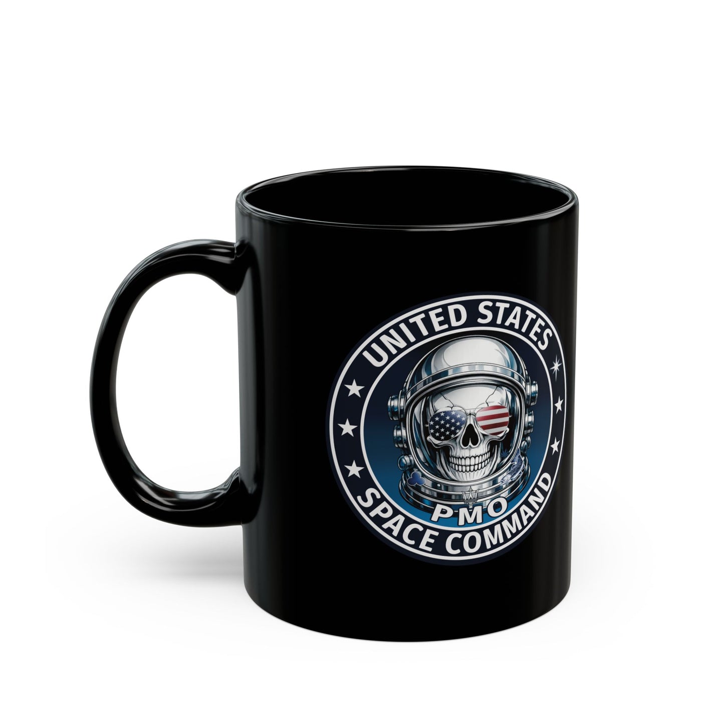 U.S. Space Command Skull Astronaut Black Mug – 11oz/15oz