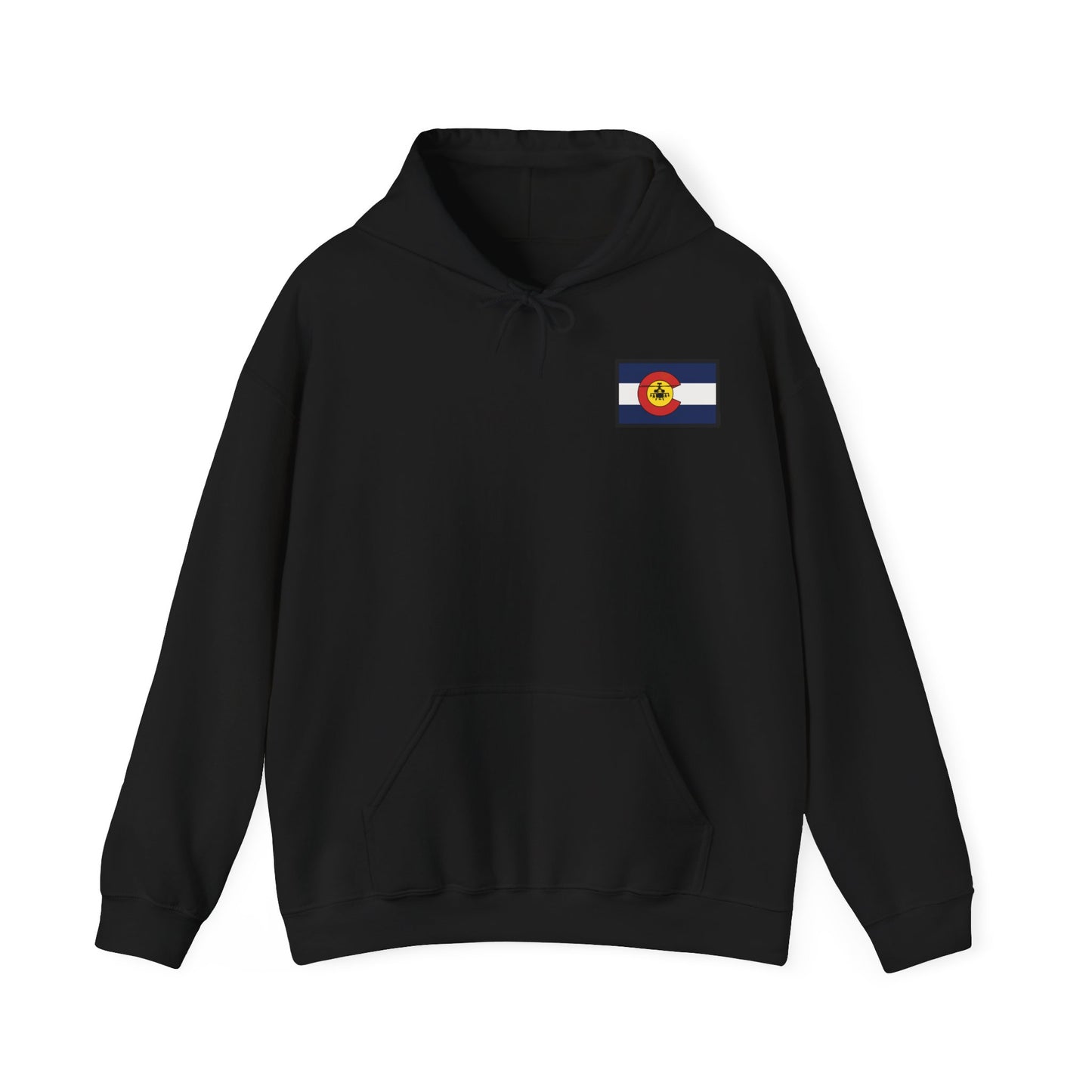 LAST TROOP - LAST CHARGE Sunset **Apache Flag Front** Legacy 6-17 AIR CAV C Troop Unisex Heavy Blend Hooded Sweatshirt