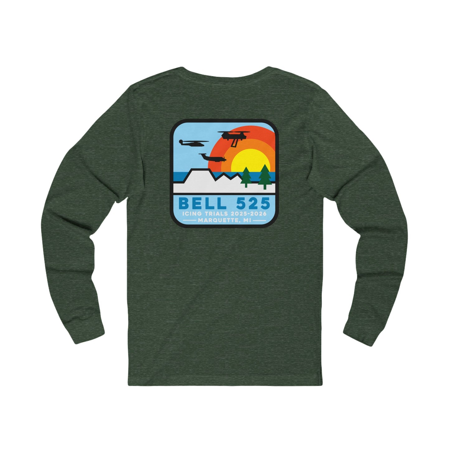 Bell 525 Icing Trials Lightweight 100% Cotton Long Sleeve Tee
