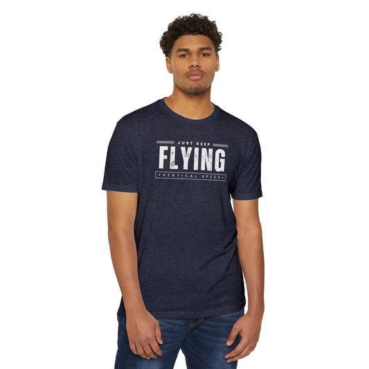 Just Keep Flying Unisex CVC Jersey T-shirt