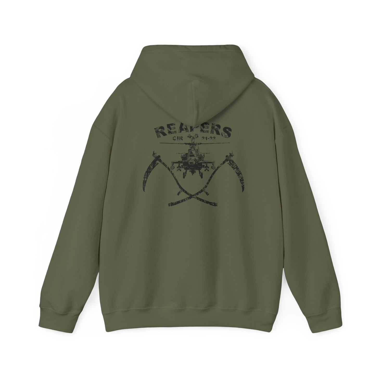 1-227 Reapers Crossed Sythes Heavy Blend Hooded Sweatshirt