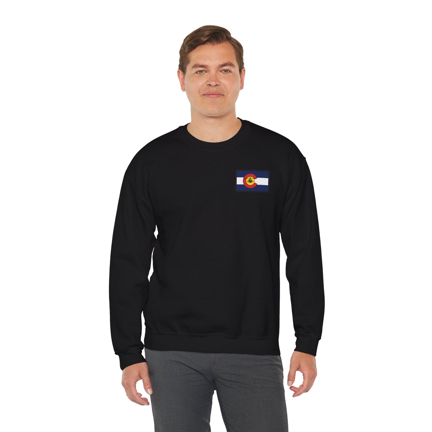 LAST TROOP - LAST CHARGE **Apache Flag Front** 6-17 AIR CAV Charlie Troop Unisex Heavy Blend Crewneck Sweatshirt