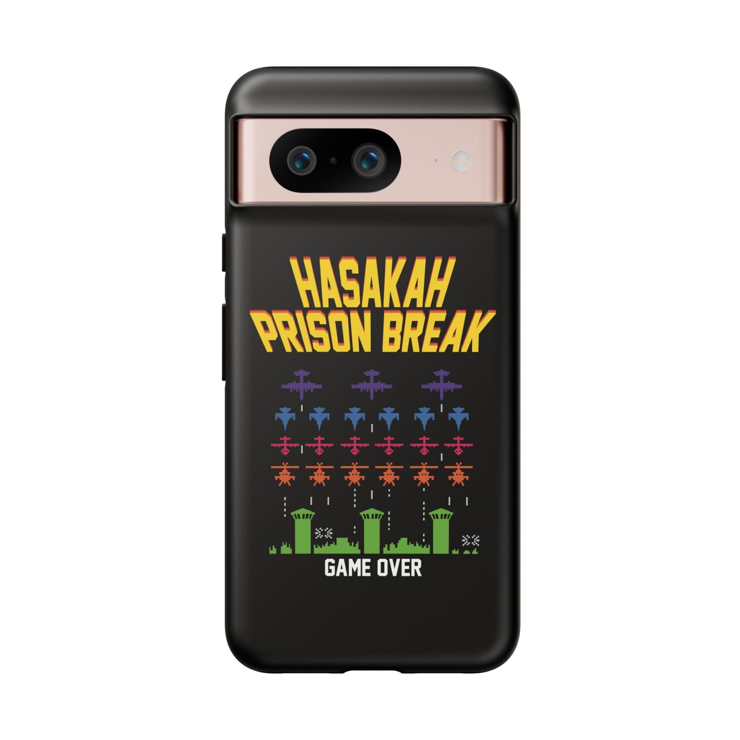 Phone Case — "Hasakah Prison Break" Retro Arcade Game Over Design