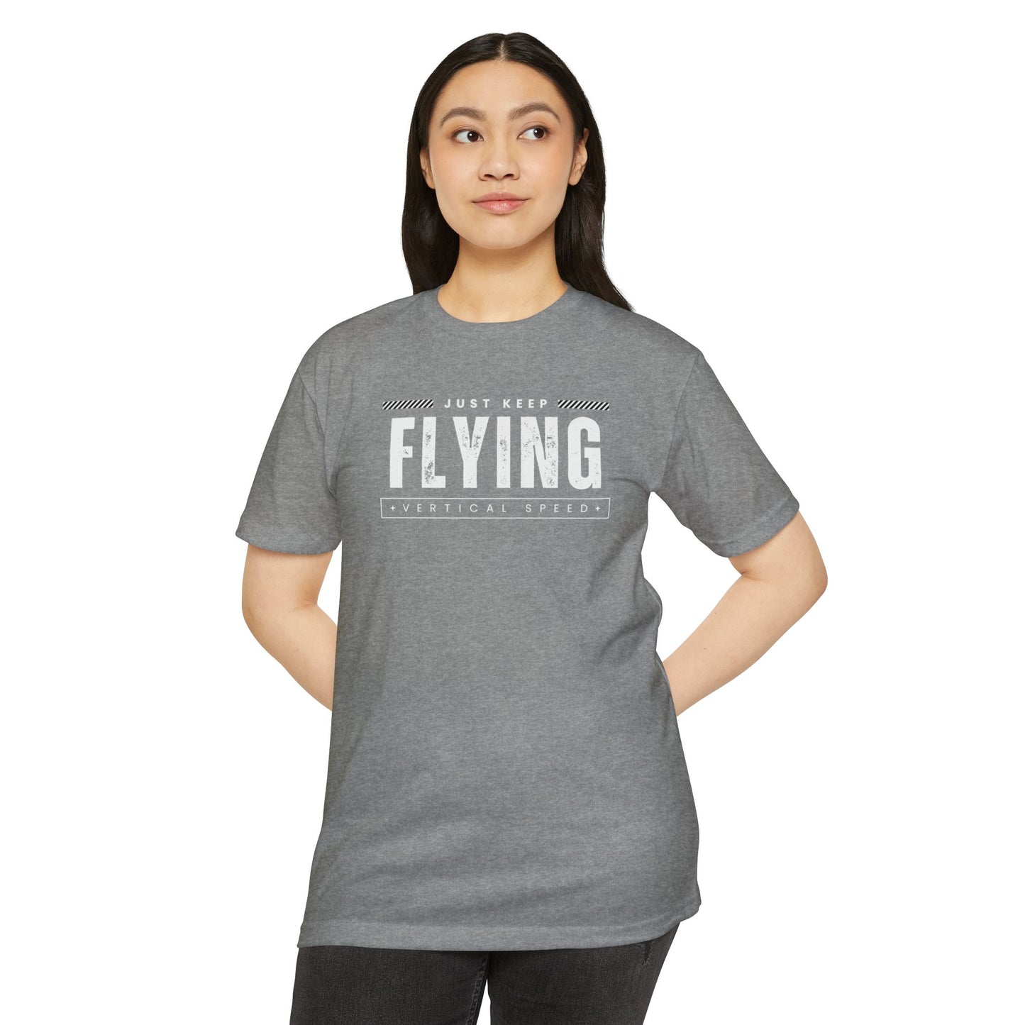 Just Keep Flying Unisex CVC Jersey T-shirt