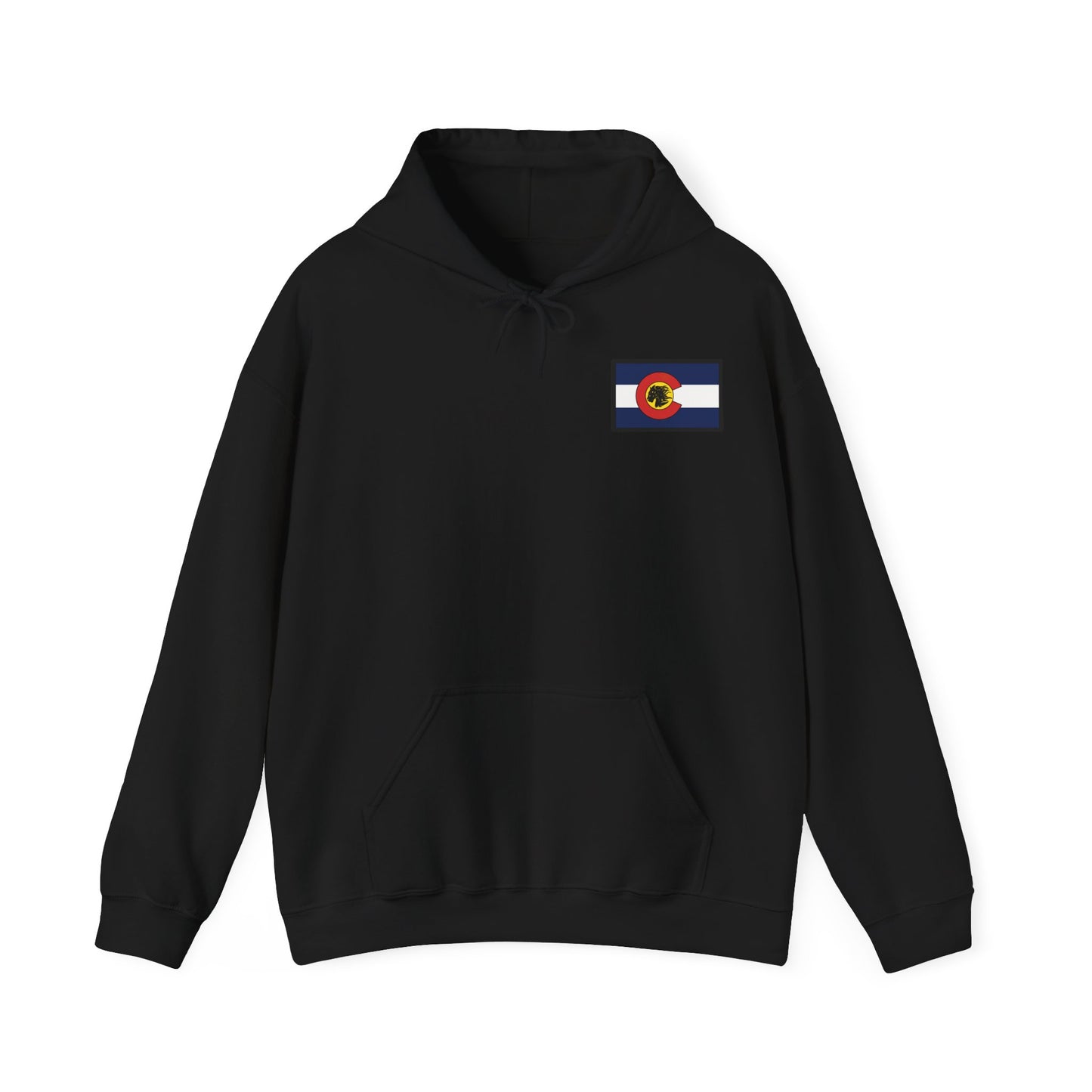 LAST TROOP - LAST CHARGE Sunset **Flag Front** Legacy 6-17 AIR CAV C Troop Unisex Heavy Blend Hooded Sweatshirt