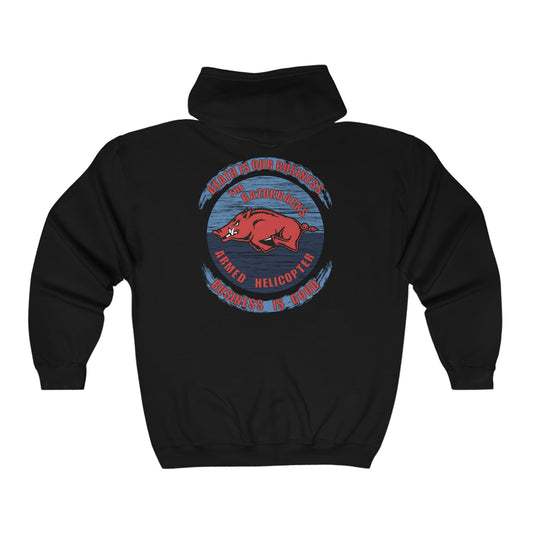 Razorbacks Heavy Blend Full Zip Hooded Sweatshirt