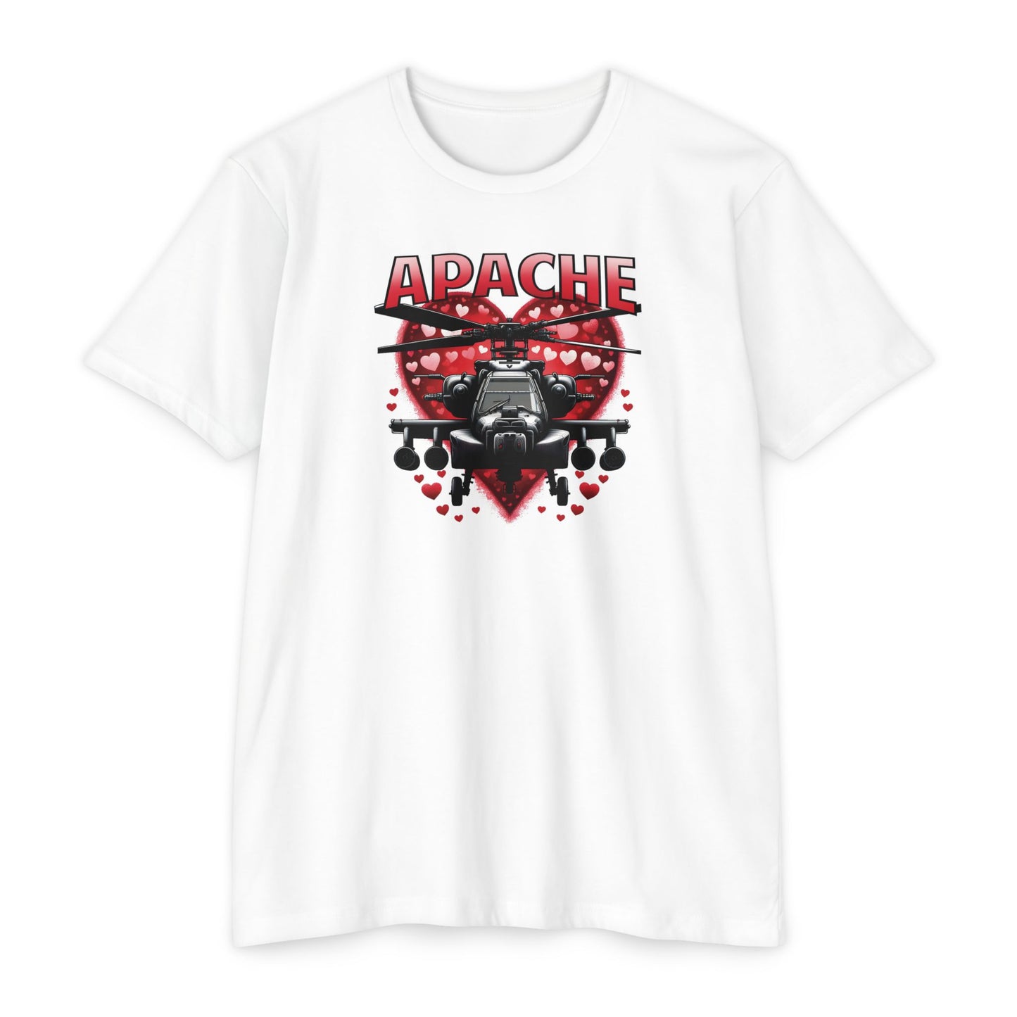 Apache Helicopter Love Vertical Speed CVC Jersey T-shirt