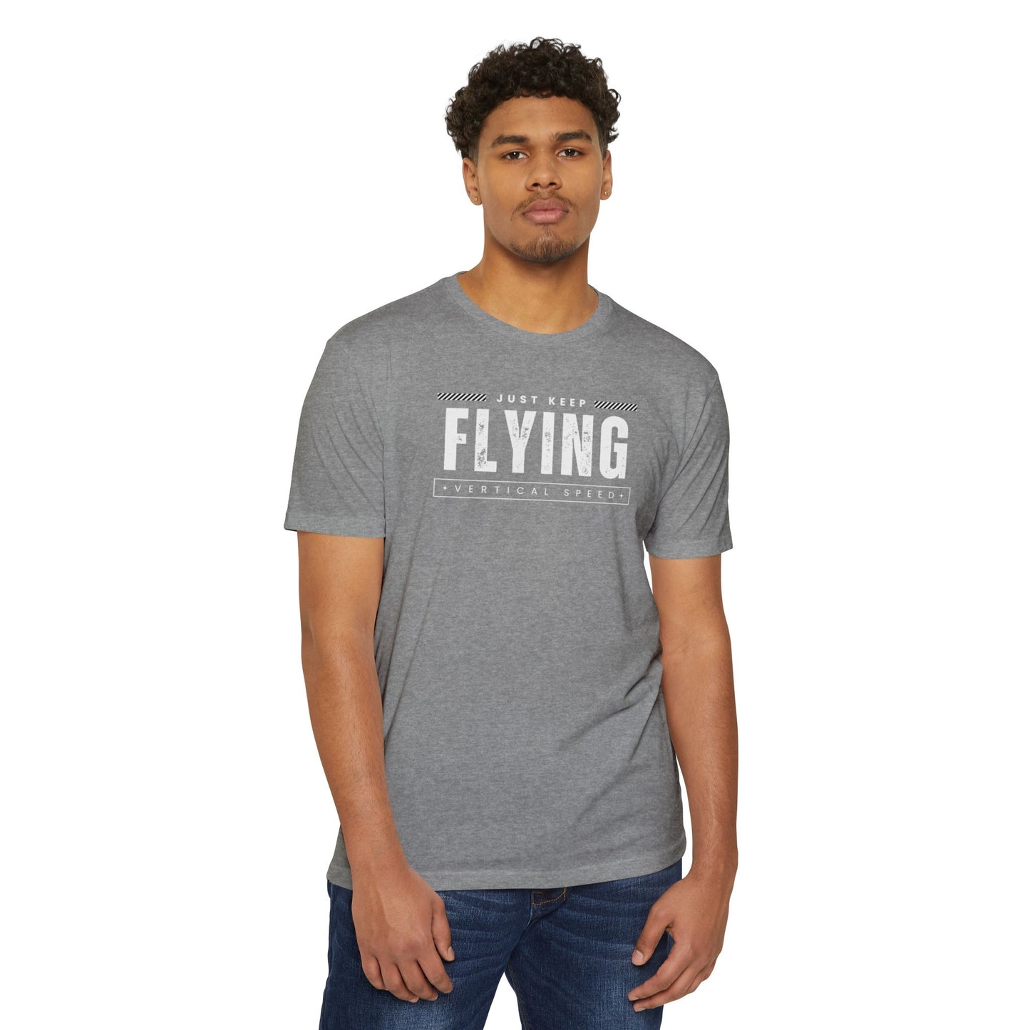 Just Keep Flying Unisex CVC Jersey T-shirt