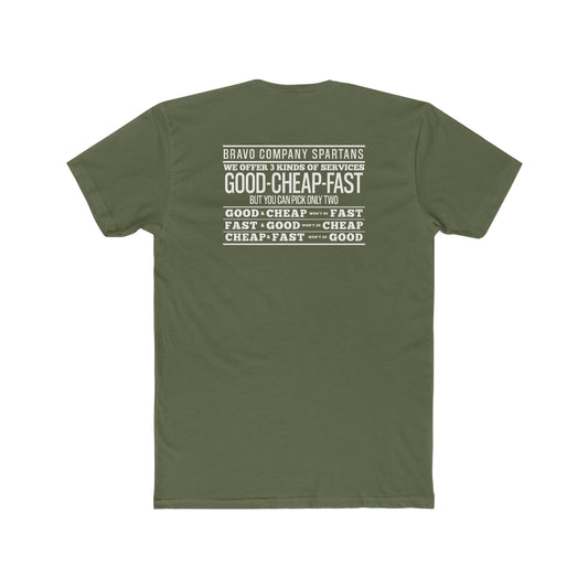 Spartan: GOOD, CHEAP, FAST 100% Cotton Crew Tee