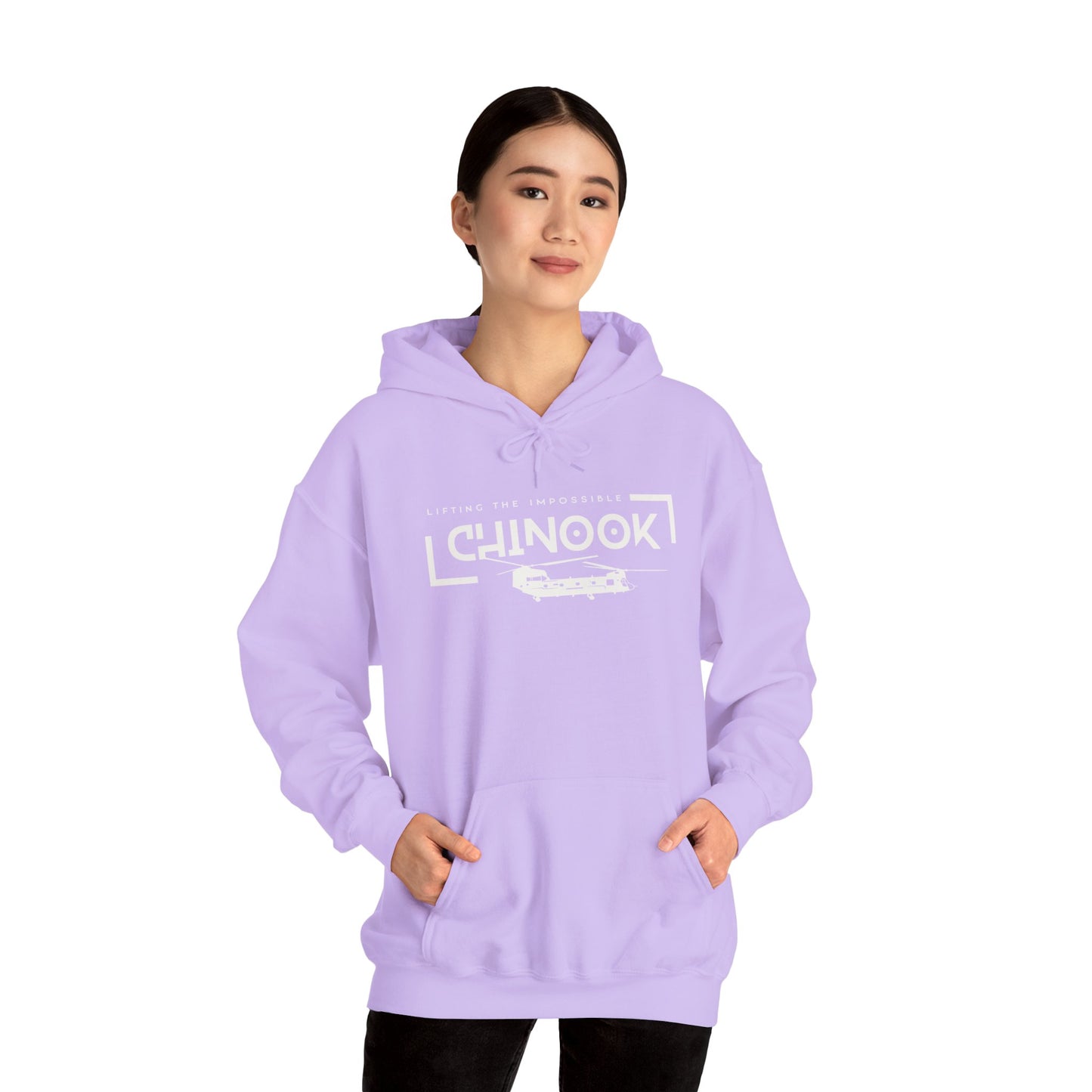 Lifting the Impossible Chinook Helicopter Unisex Heavy Blend Hooded Sweatshirt