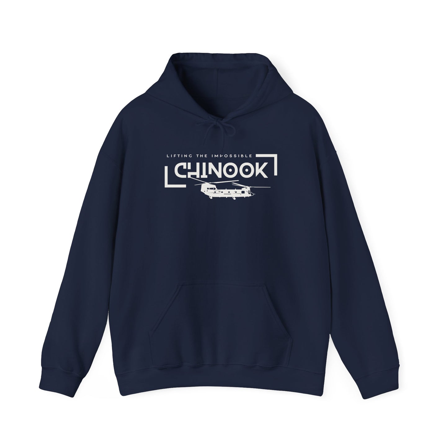 Lifting the Impossible Chinook Helicopter Unisex Heavy Blend Hooded Sweatshirt